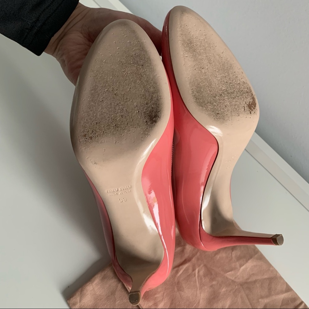 Miu Miu Pink Patent Leather Heels - 39 EU - Picture 7 of 10